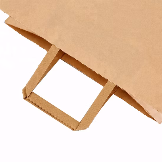 Sac en papier alimenté en rouleau avec machine à poignée torsadée et plate en ligne